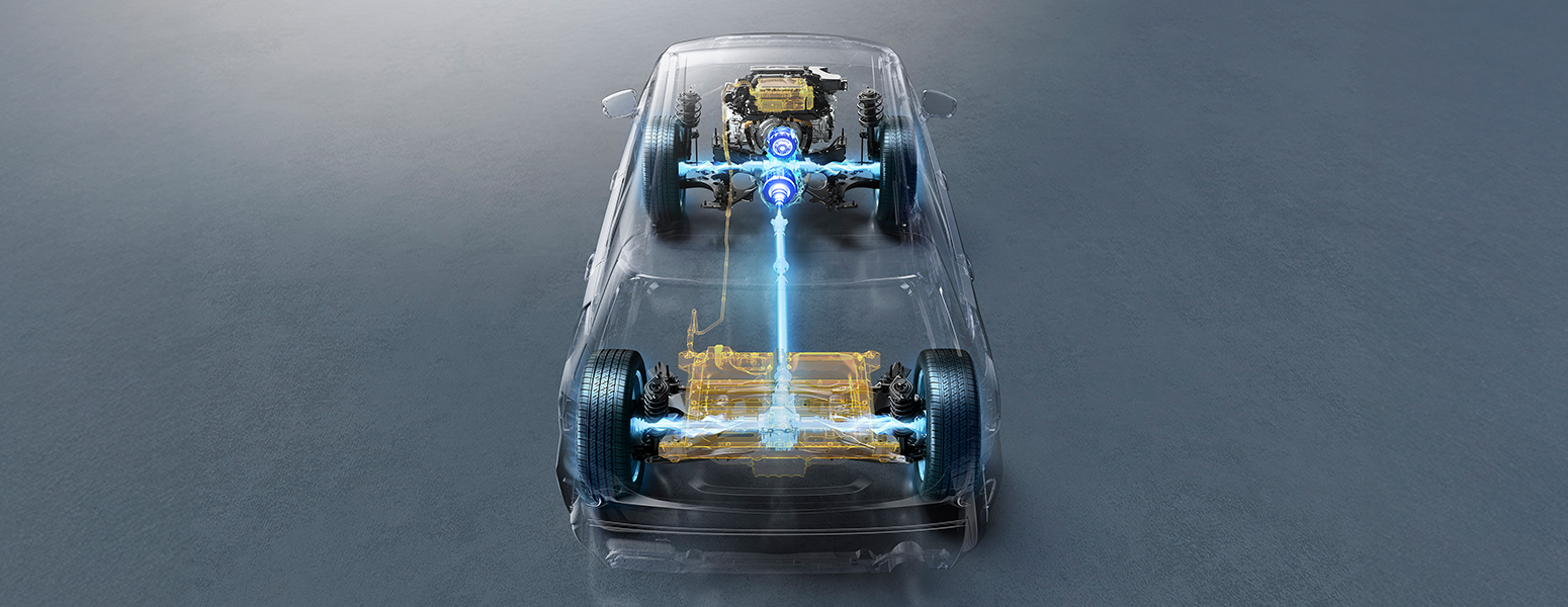 New Strong HYBRID System x Symmetrical All-Wheel Drive